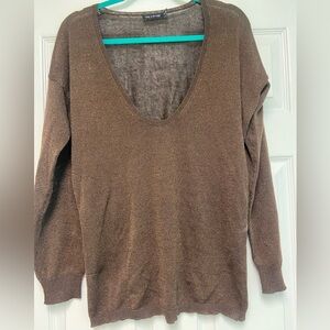 EUC Sweater w gold metallic thread.OSFM